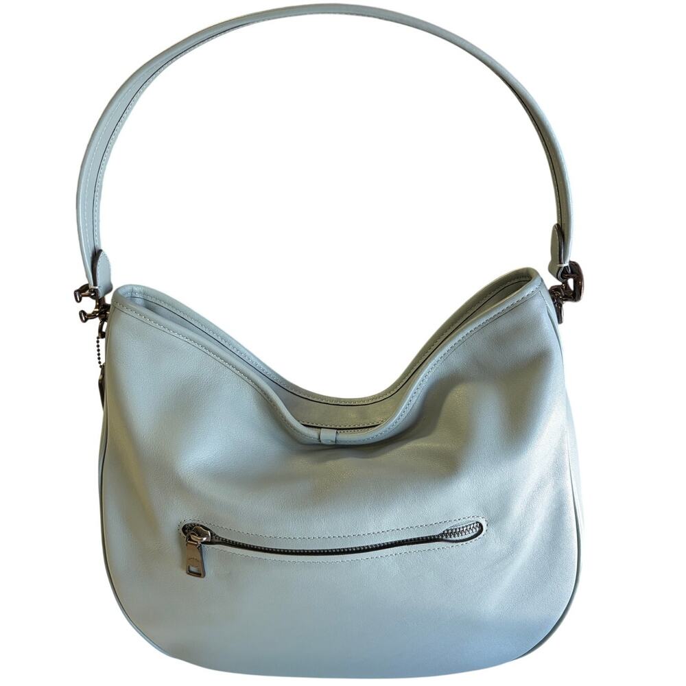 Coach Soft Tabby Hobo Bag Sage Leather With Crossbody Strap Signature Hardware